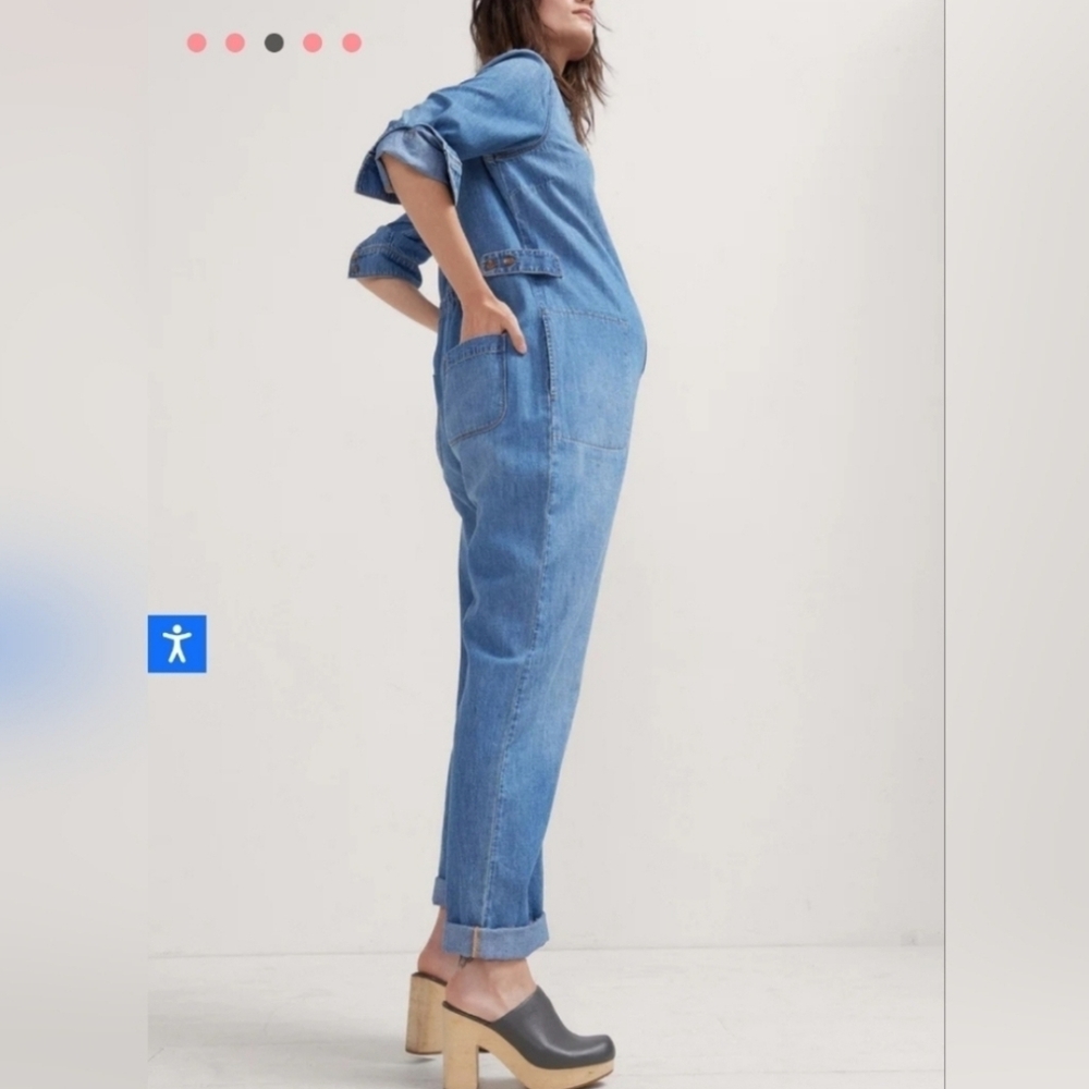 Hatch the everyday nursing denim jumpsuit, 2 ( medium ) - Picture 7 of 9